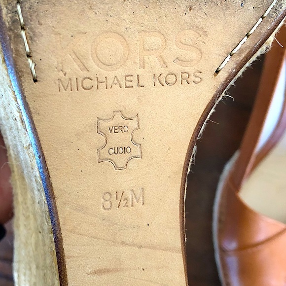 ❌SOLD❌ Michael KORS Sandals, Leather Open Toe ESPADRILLE! - Picture 8 of 16